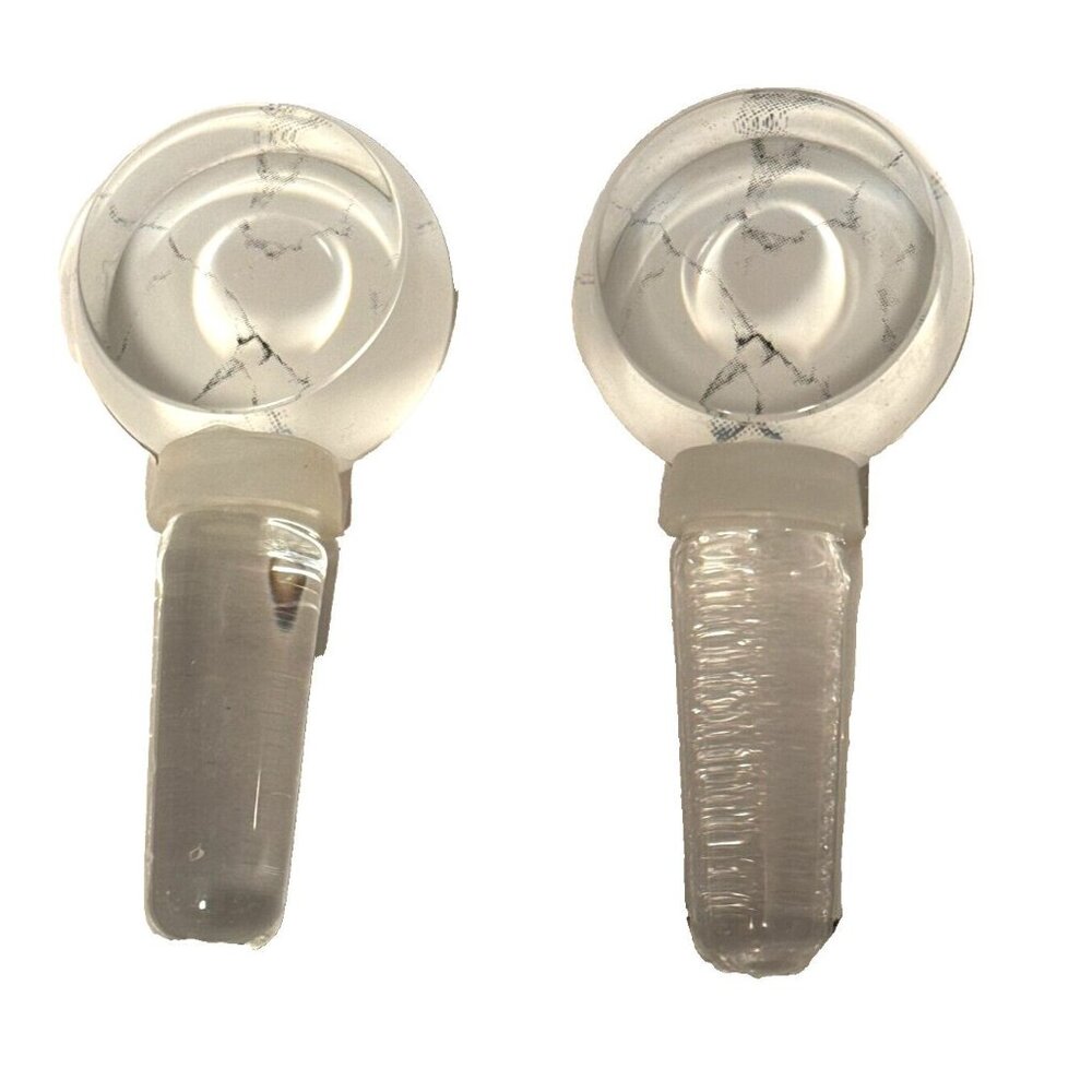 Bomshbee Posh Crystal Glass Stoppers | Handmade Marbleized| Set of 2